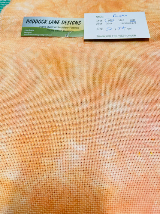 Pumpkin hand-dyed fabric