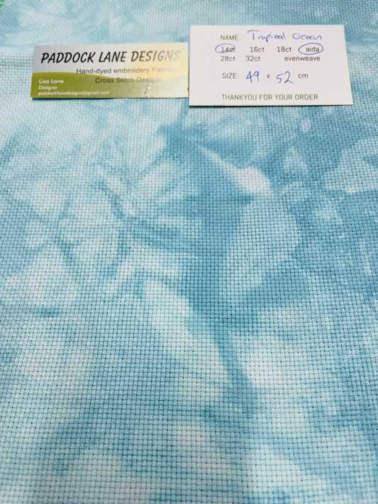 Tropical Ocean hand-dyed fabric