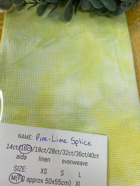 Pine Lime Splice hand-dyed fabric