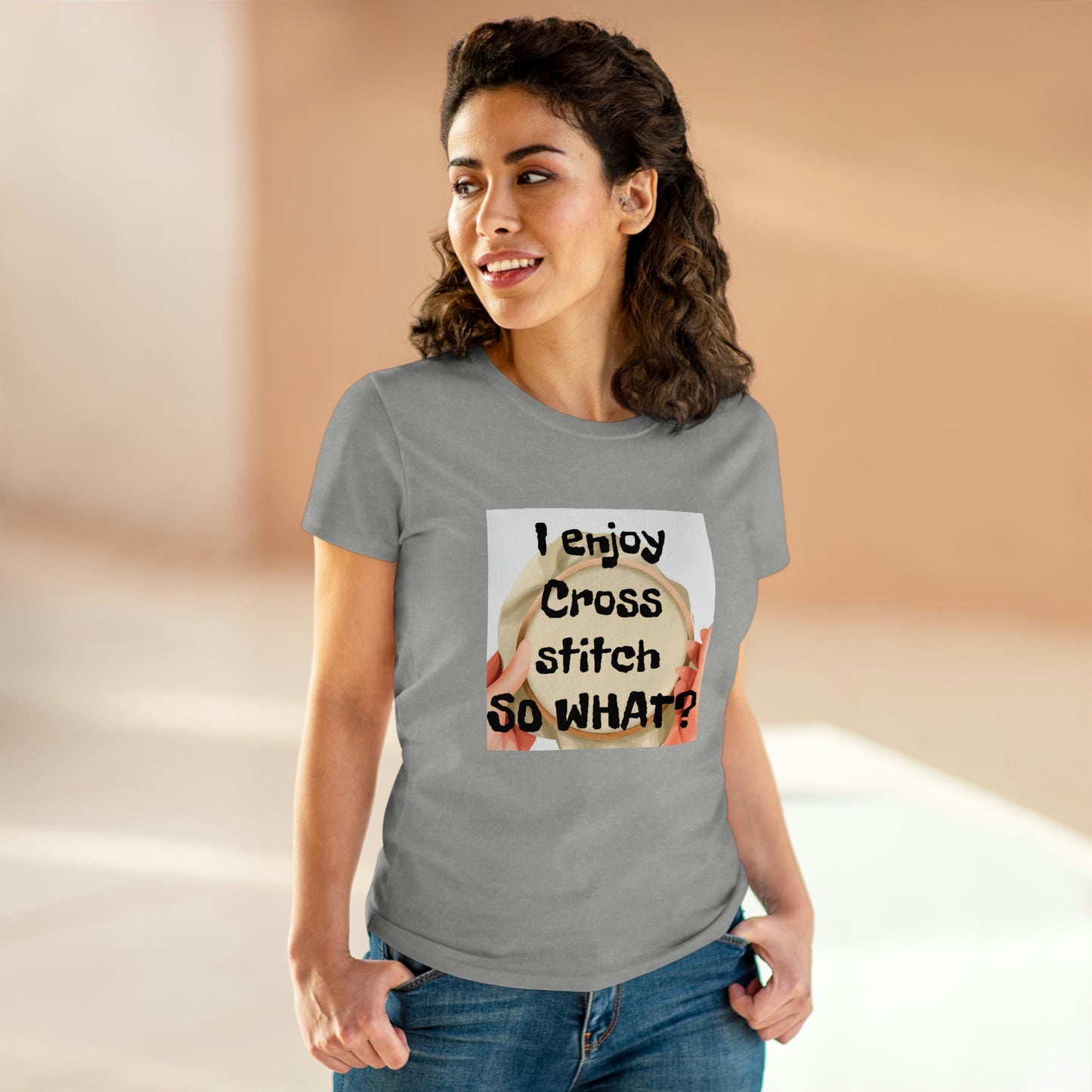 I Enjoy Cross Stitch Midweight Cotton Tee
