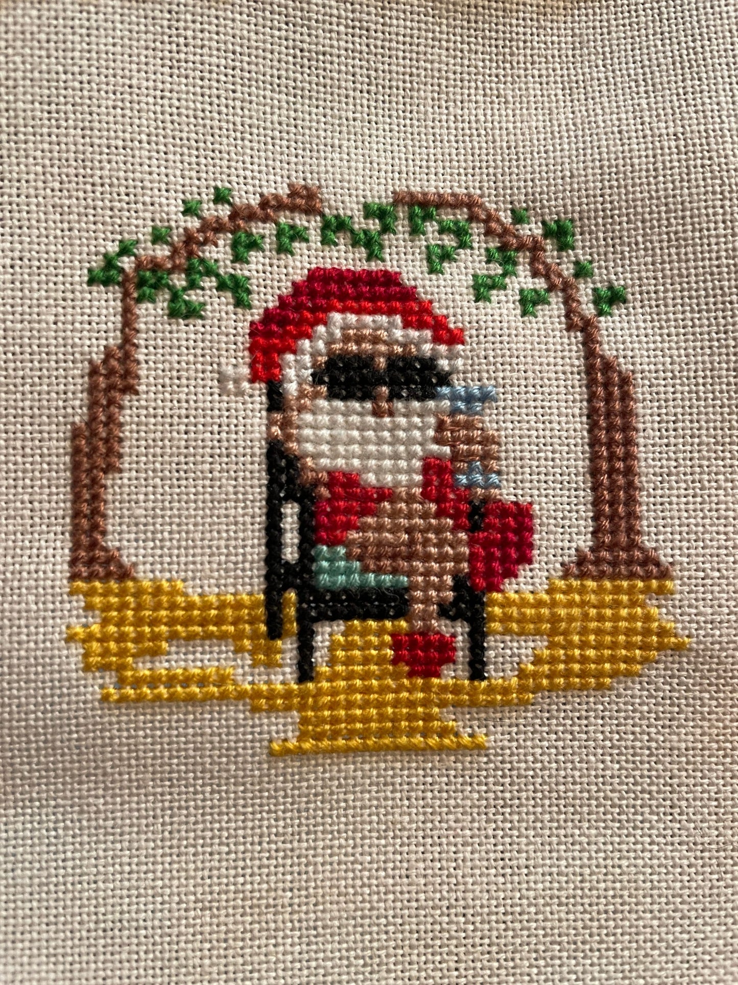 Santa Beach Ornament