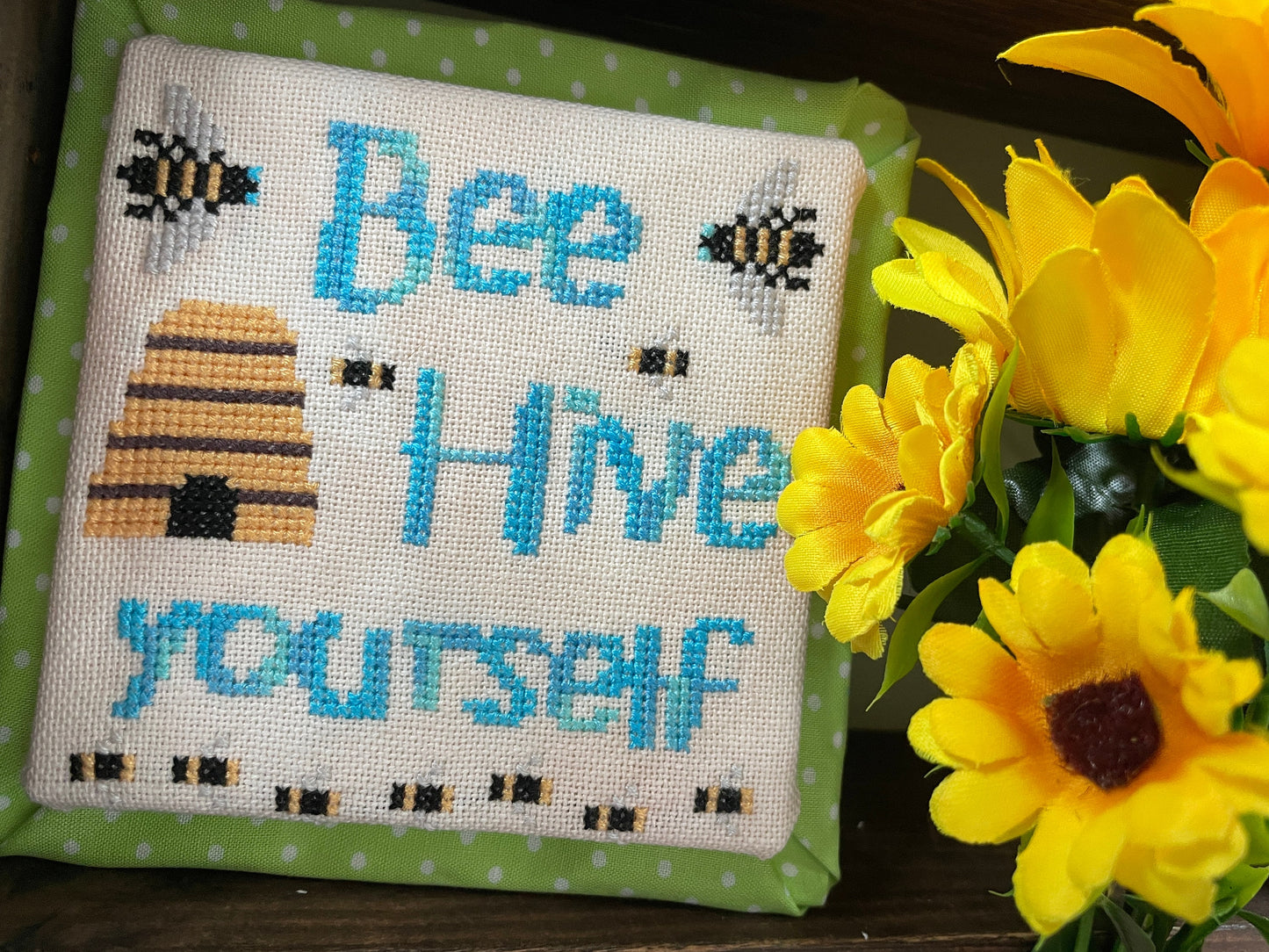 Bee Motivated Trio Cross Stitch PDF Chart