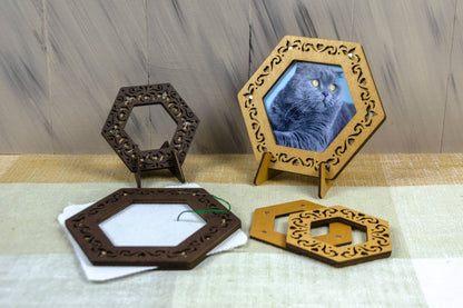 Cross stitch hoop magnetic embroidery hexagon frame
