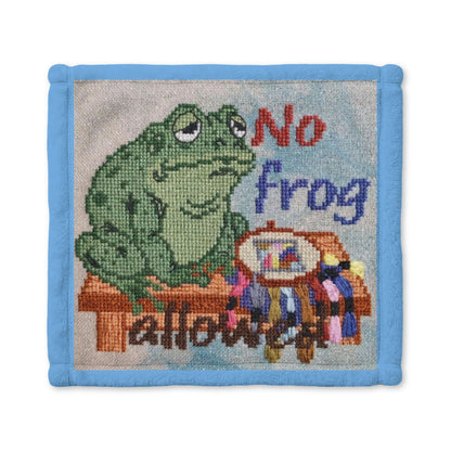 Minky Baby Lovey Blanket — 'No Frog Allowed' Plush Security Blanket for Infants & Toddlers