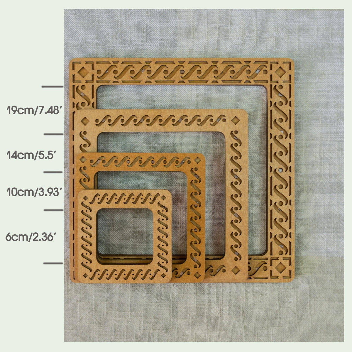 Magnetic cross stitch hoop wooden embroidery frame set
