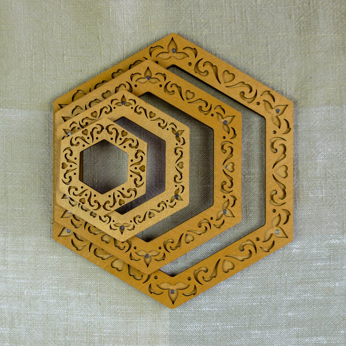 Cross stitch hoop magnetic embroidery hexagon frame