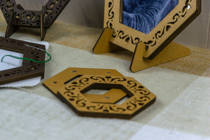 Cross stitch hoop magnetic embroidery hexagon frame