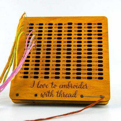 Thread organizer for embroidery with 120 needle slots OG-084