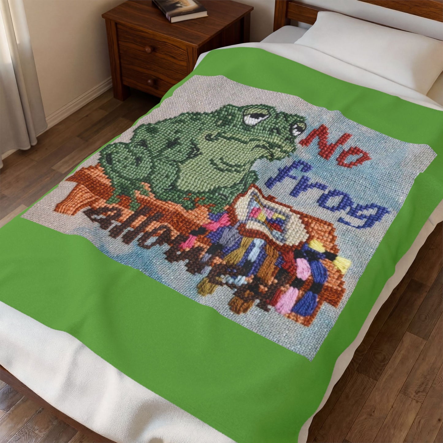 No Frog Allowed Plush Blanket