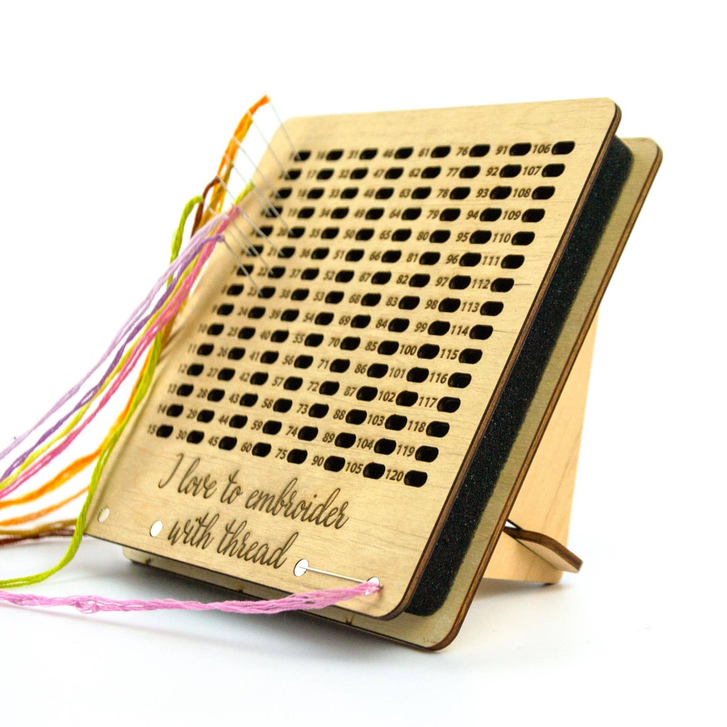 Thread organizer for embroidery with 120 needle slots OG-084