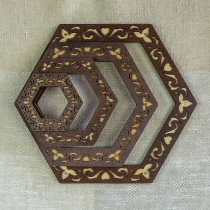 Cross stitch hoop magnetic embroidery hexagon frame