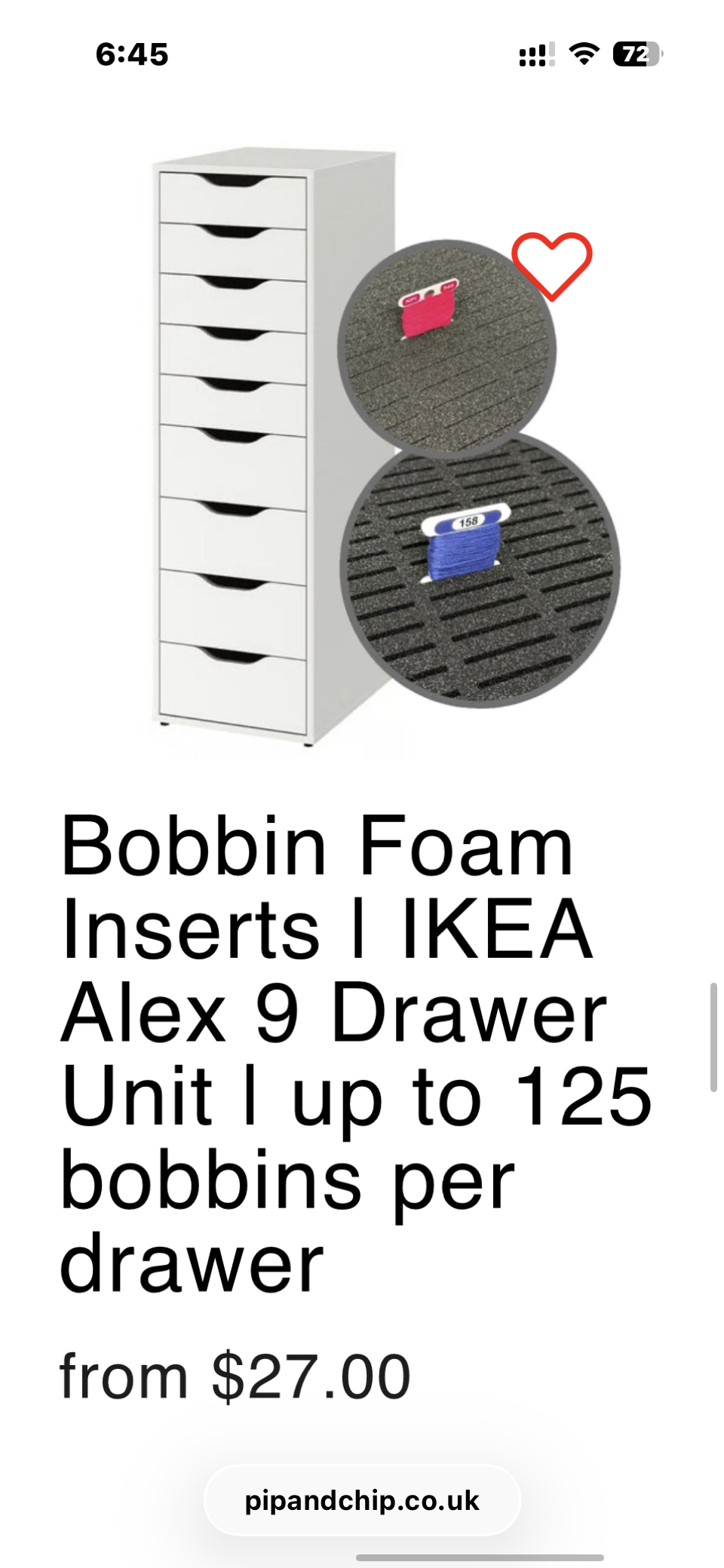 Pip and chip Foam inserts