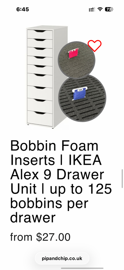 Pip and chip Foam inserts