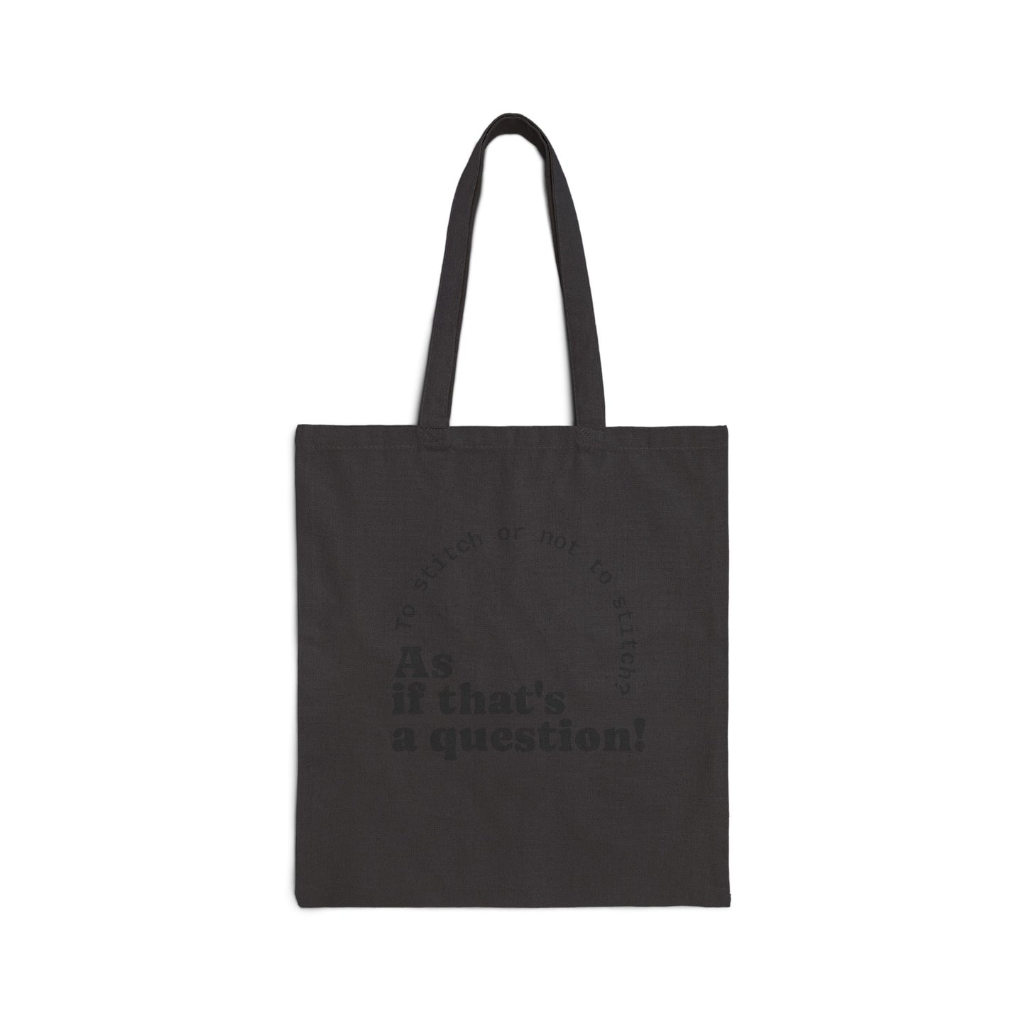 Canvas Tote Bag — 'As If That's a Question!' Koala Embroidered Hoop Art Design