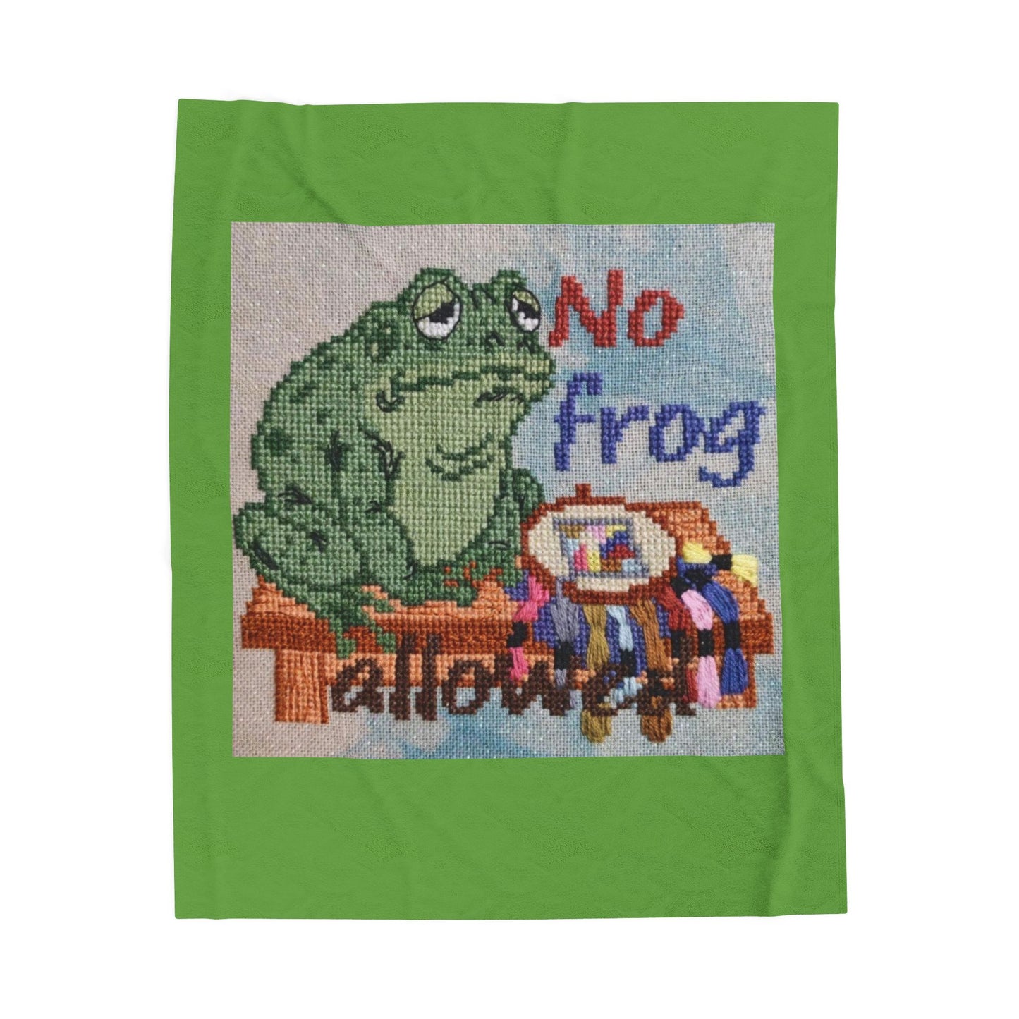 No Frog Allowed Plush Blanket