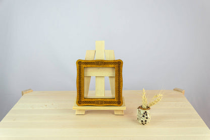 Wooden cross stitch hoop magnetic frame for fabric holding