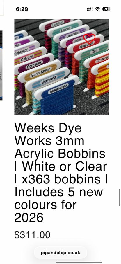Pip and Chip thread Bobbins