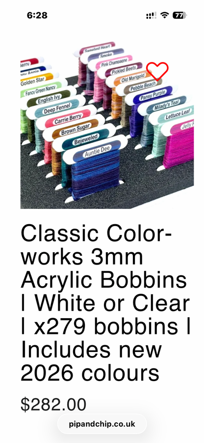 Pip and Chip thread Bobbins