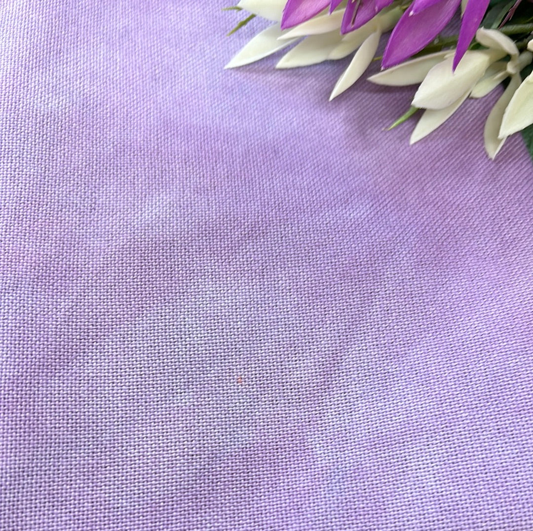 Lilac hand-dyed fabric