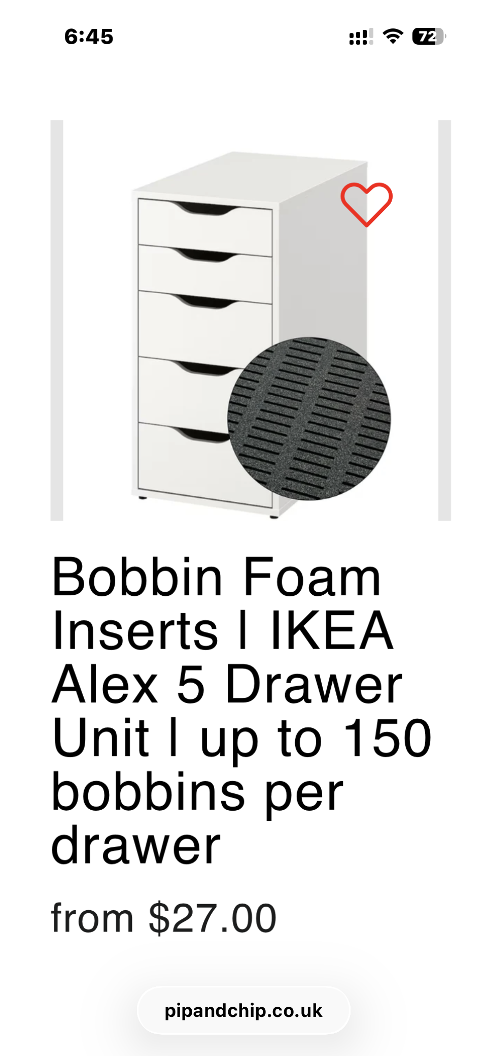 Pip and chip Foam inserts