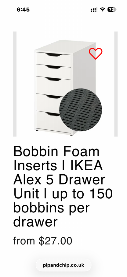 Pip and chip Foam inserts