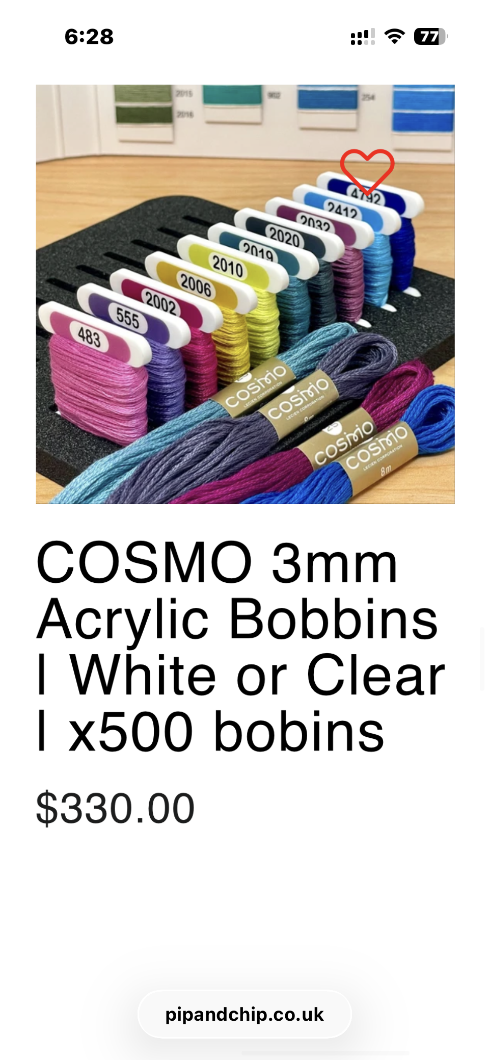 Pip and Chip thread Bobbins