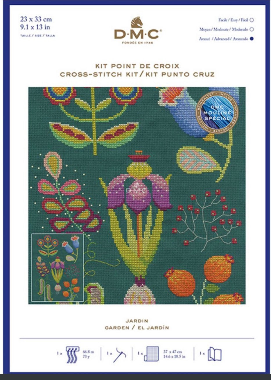 DMC CROSS Stitch Kit -Full Coverage 14ct Aida 23x33cm