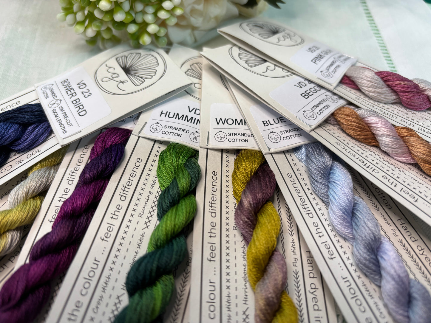 Lucky Dip Mixed Pack of 5 Cottage Garden Threads – Hand‑Dyed Australian Cotton