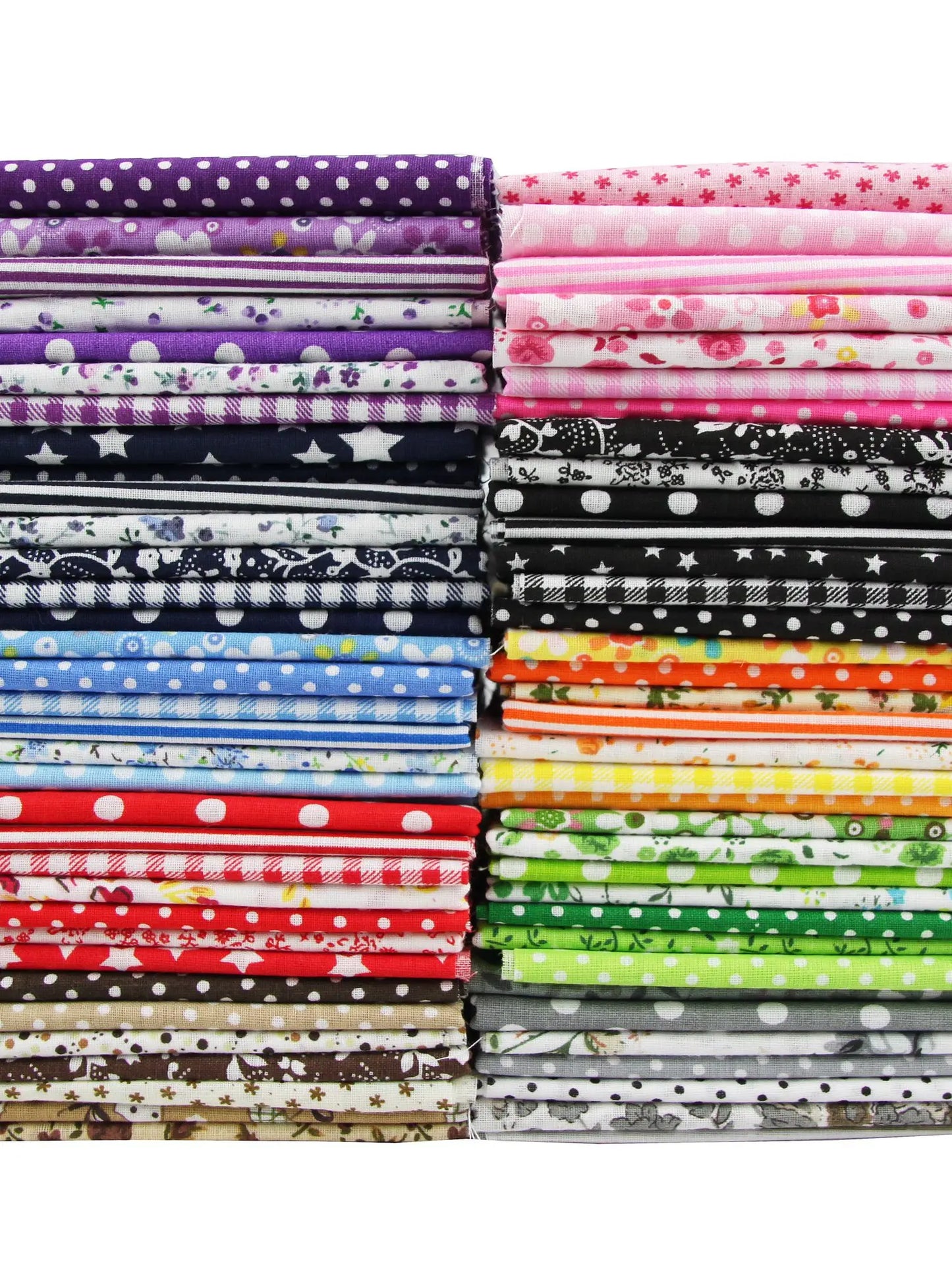 7PCS 25 x 25CM Squares Cotton Craft Fabric