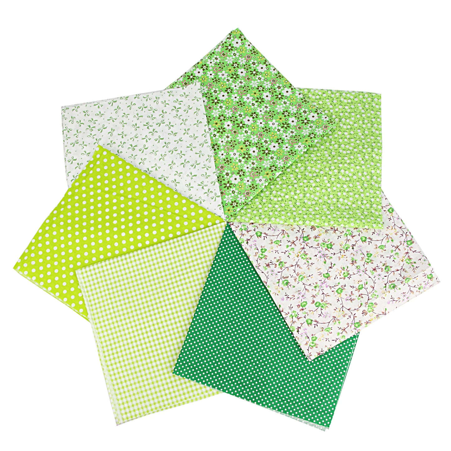 7PCS 25 x 25CM Squares Cotton Craft Fabric