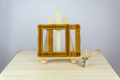 Wooden cross stitch hoop magnetic frame for fabric holding