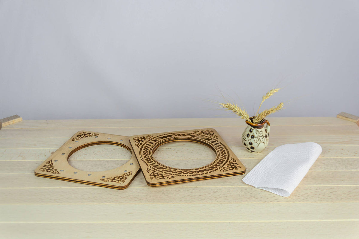 Magnetic embroidery hoop eco-friendly plywood frame