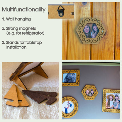 Cross stitch hoop magnetic embroidery hexagon frame