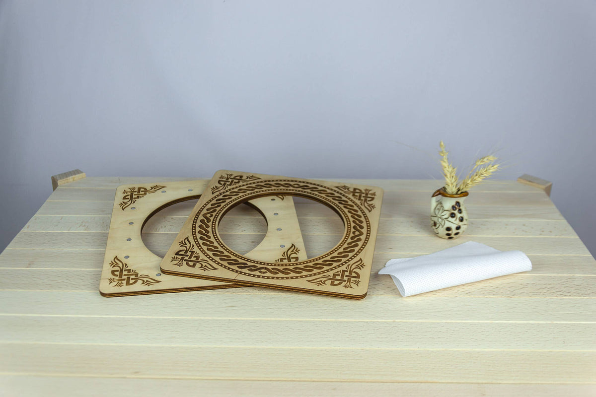 Magnetic embroidery hoop eco-friendly plywood frame