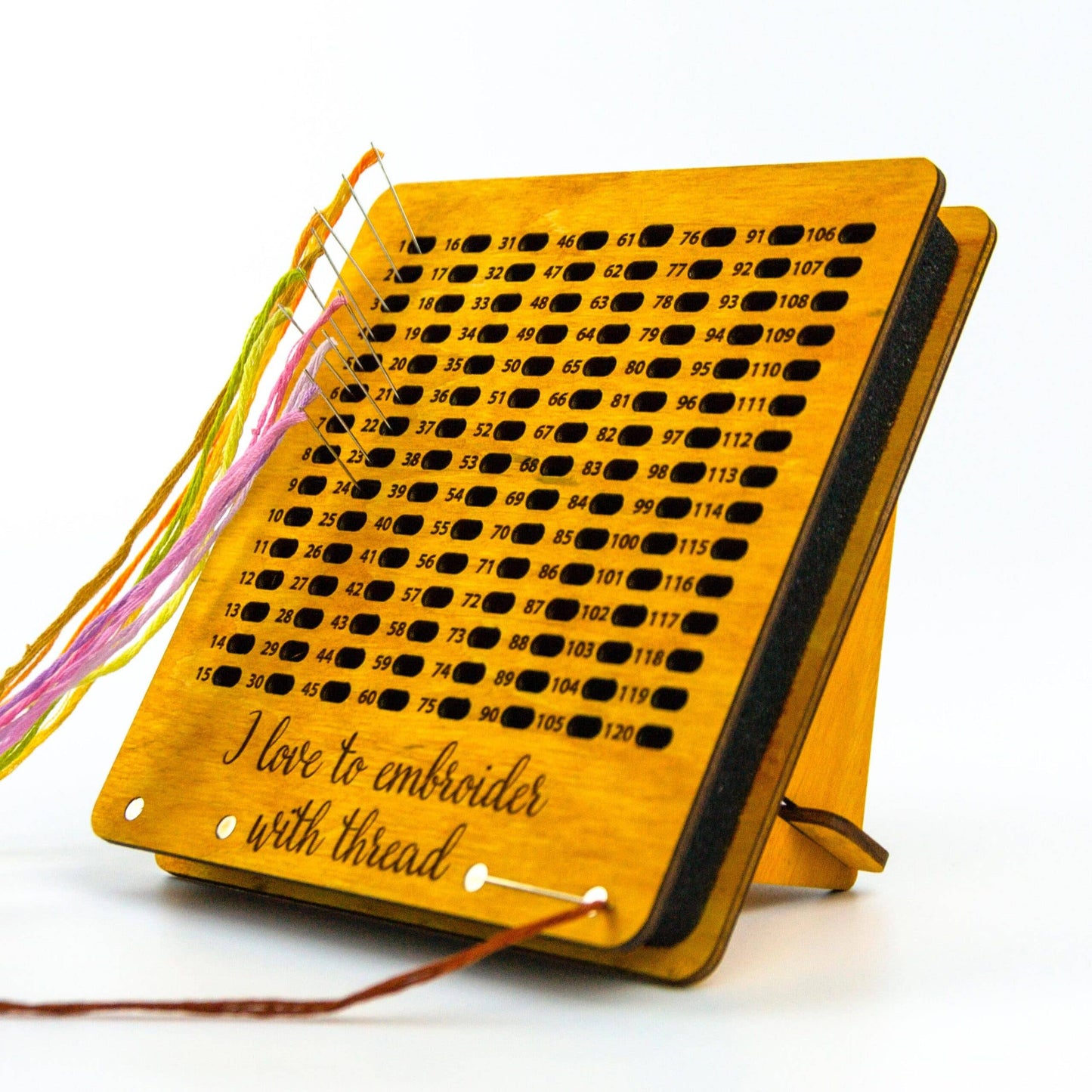 Thread organizer for embroidery with 120 needle slots OG-084