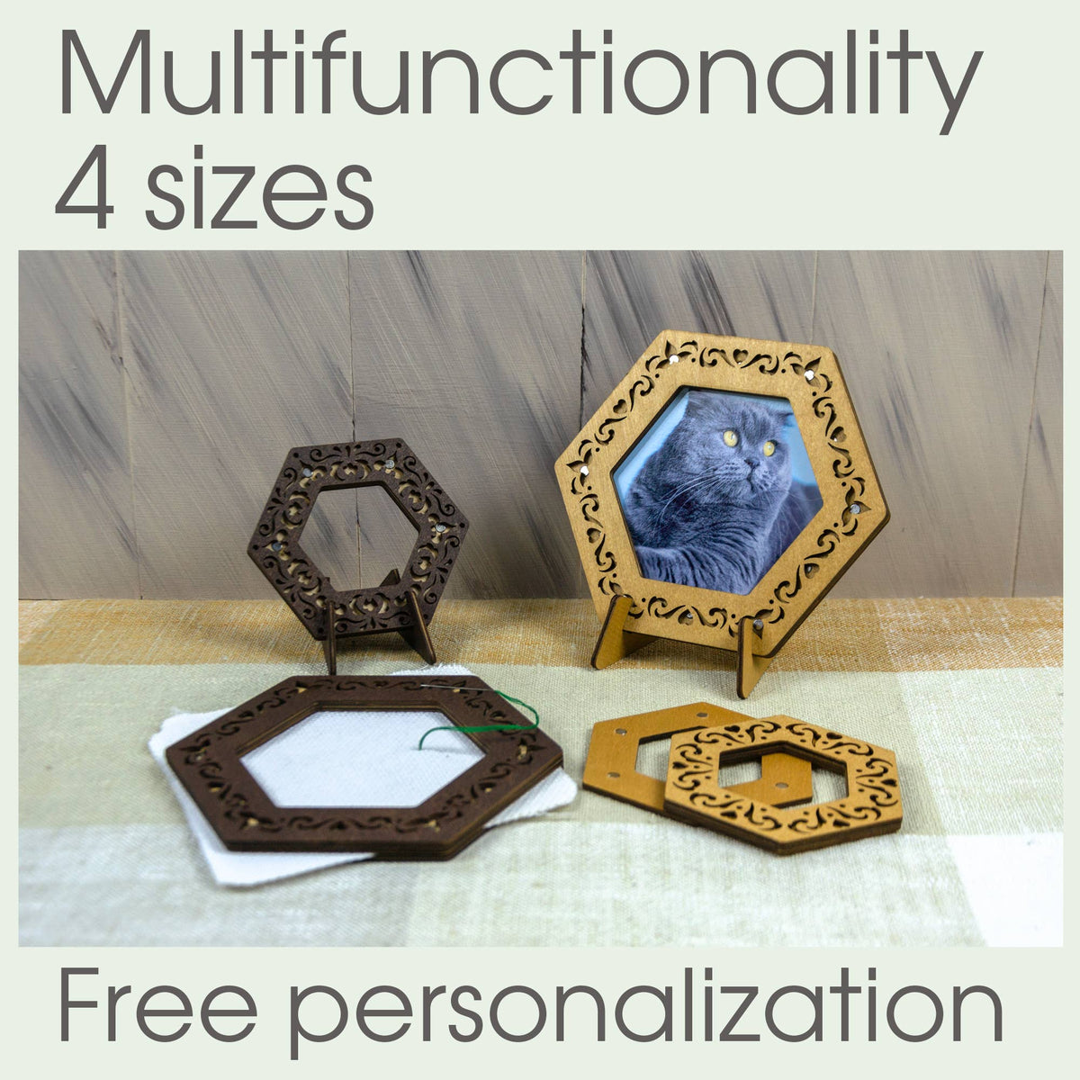 Cross stitch hoop magnetic embroidery hexagon frame