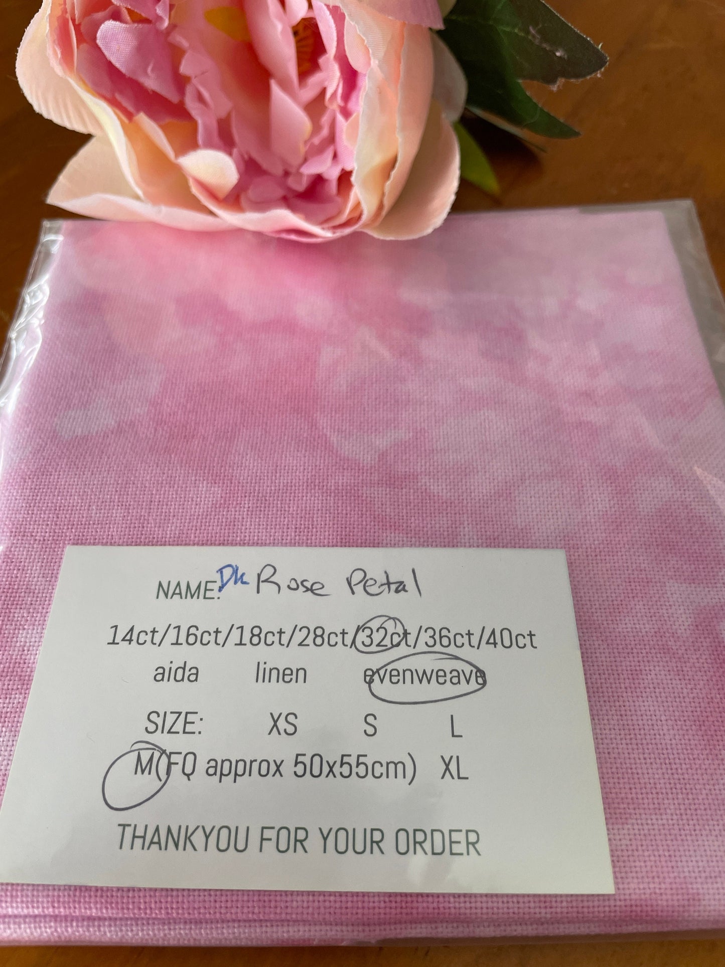Deep Rose hand-dyed fabric