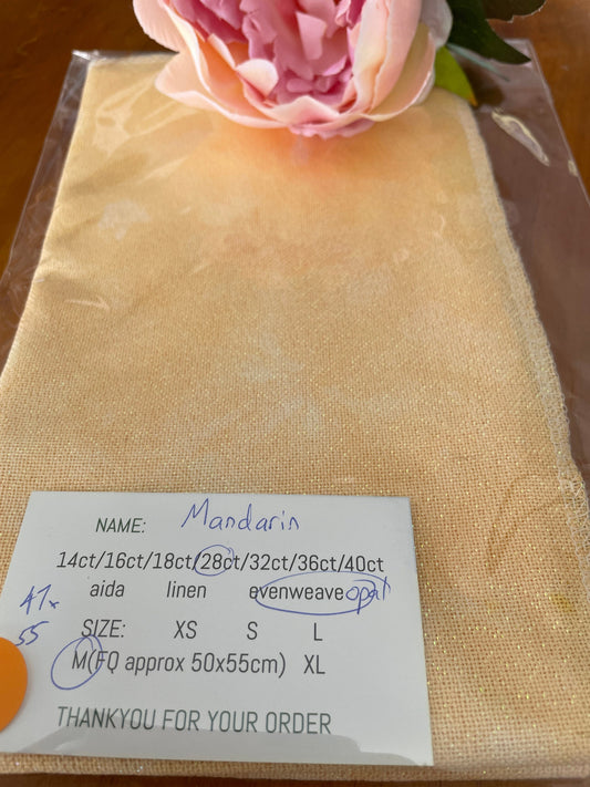 Mandarin hand-dyed fabric
