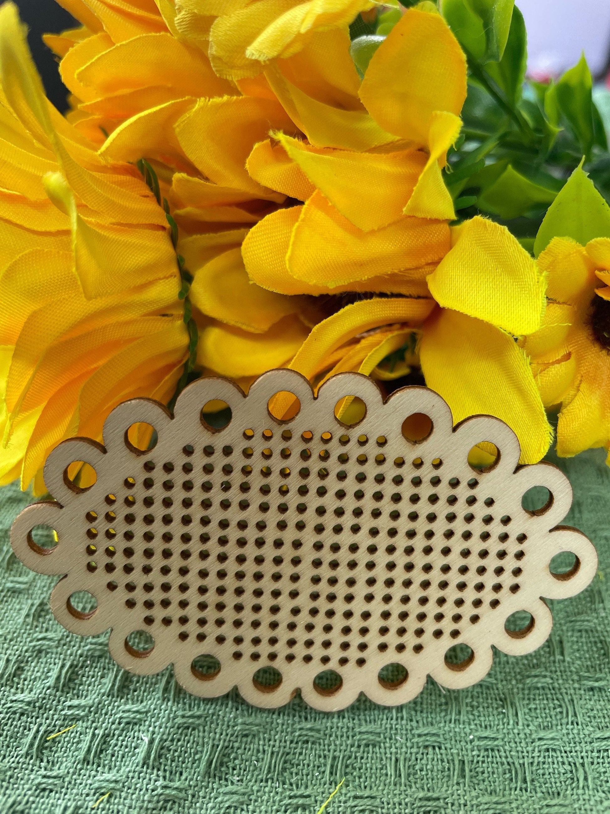 Wooden Cross stitch ornaments