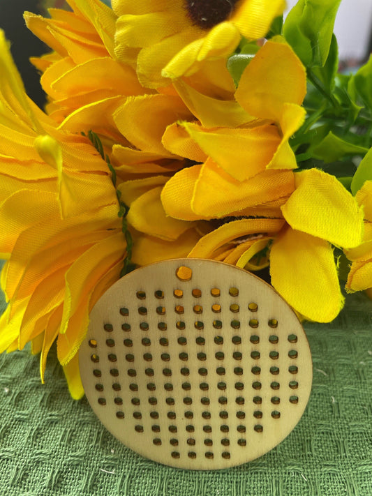 Wooden Cross stitch ornaments