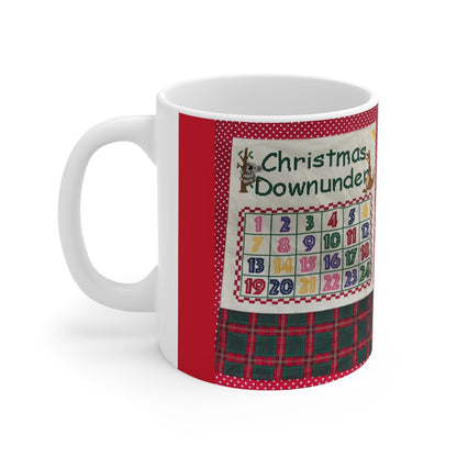Christmas Downunder Red Ceramic Coffee Cups, 11oz, 15oz