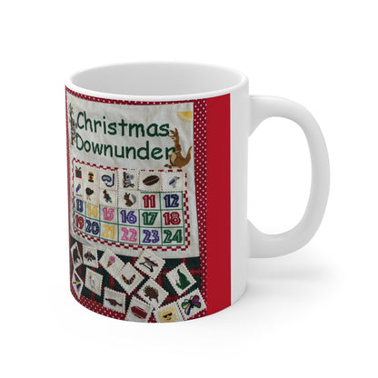 Christmas Downunder Red Ceramic Coffee Cups, 11oz, 15oz