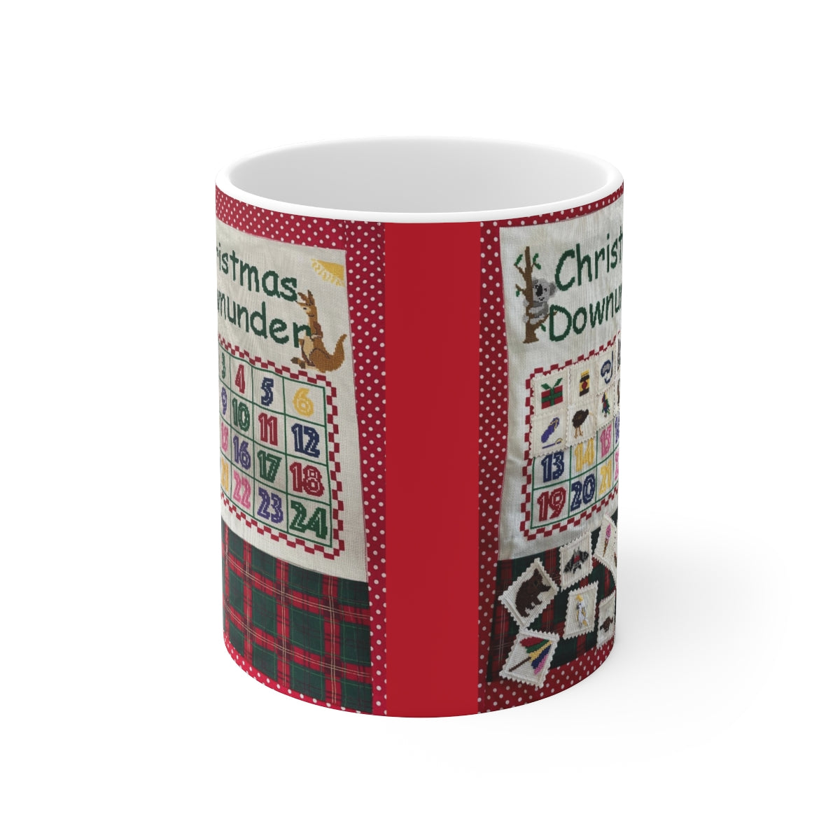 Christmas Downunder Red Ceramic Coffee Cups, 11oz, 15oz