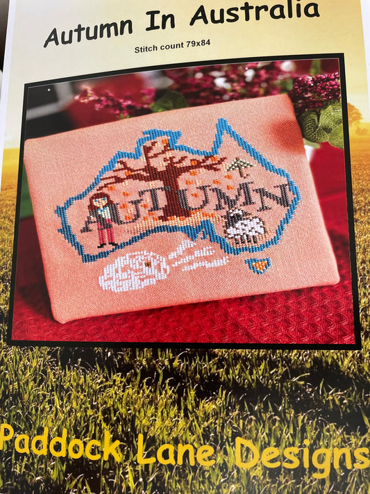 Autumn In Australia Cross Stitch Card