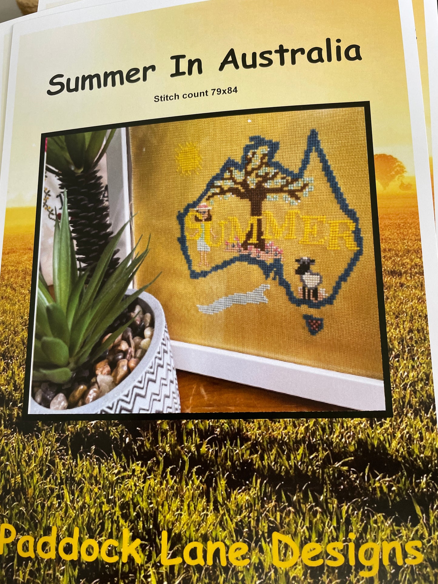 Summer In Australia Cross Stitch Card