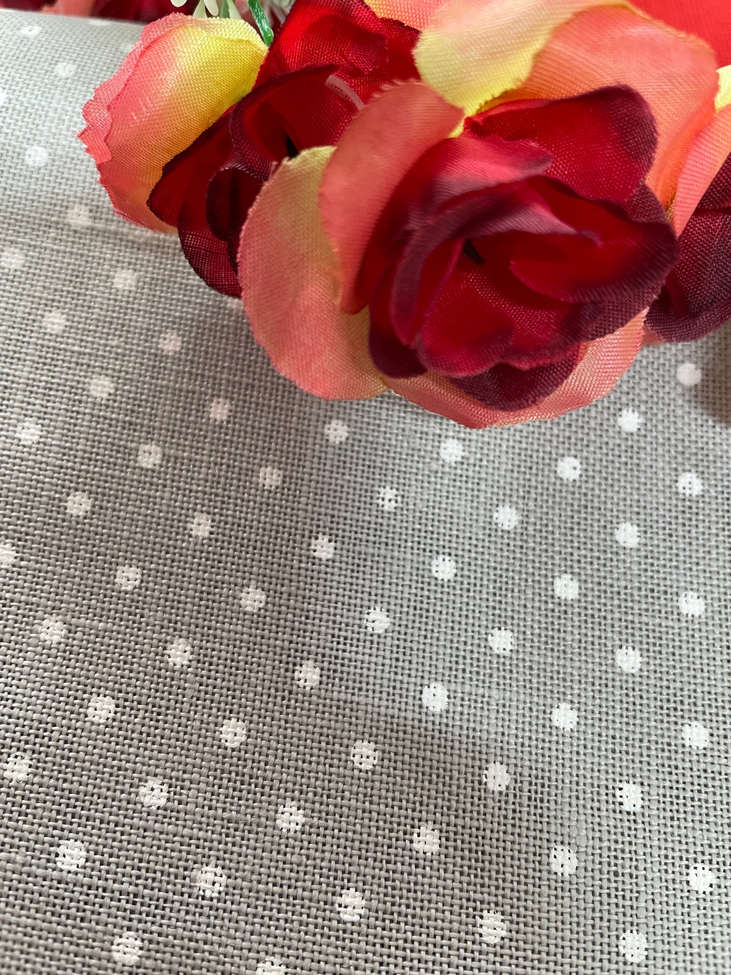 Plain petit point fabric